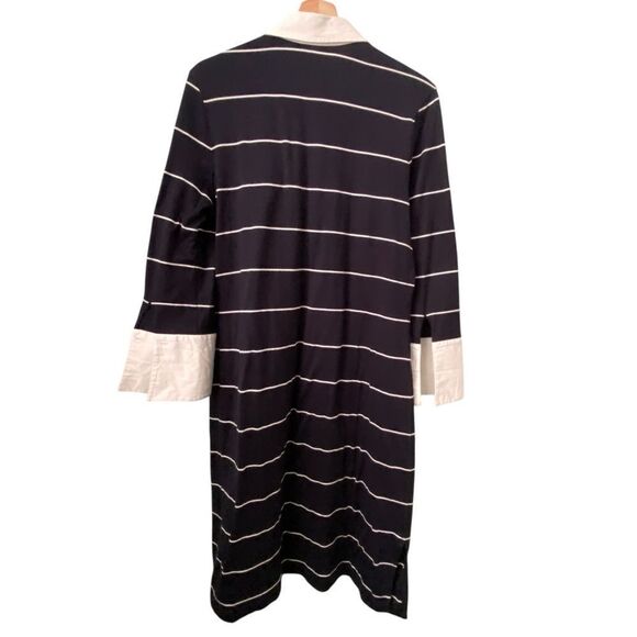 Brooks Brothers Elegant Black and White Striped Dress in Size Large - Picture 2 of 8